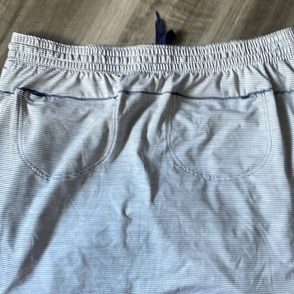 Duluth Trading 2X skirt skort womens plus walking casual blue white stripe green - Picture 12 of 13